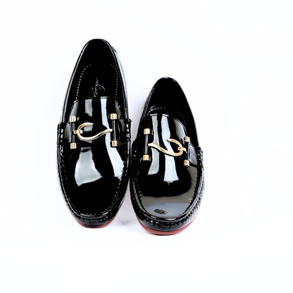 Black patent S Buckle